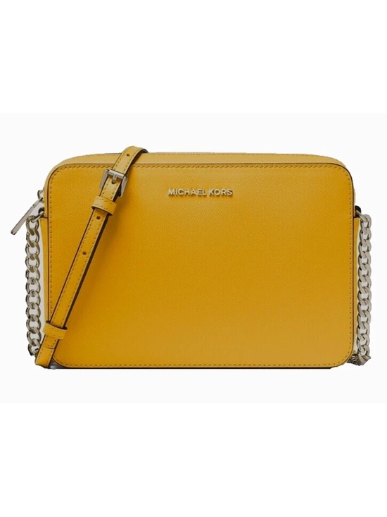 Michael Kors Handbags - New Michael Kors Jet Set Item Large Zip Chain Crossbody Golden Rod